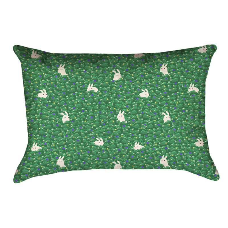 Housse de coussin Katelyn Elizabeth, Vert, Faux lin