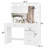 Jedidiah Makeup Vanity Table with Lights, Vanity Desk with Mirror, 4 Drawers, Dressing Table, White-712083727