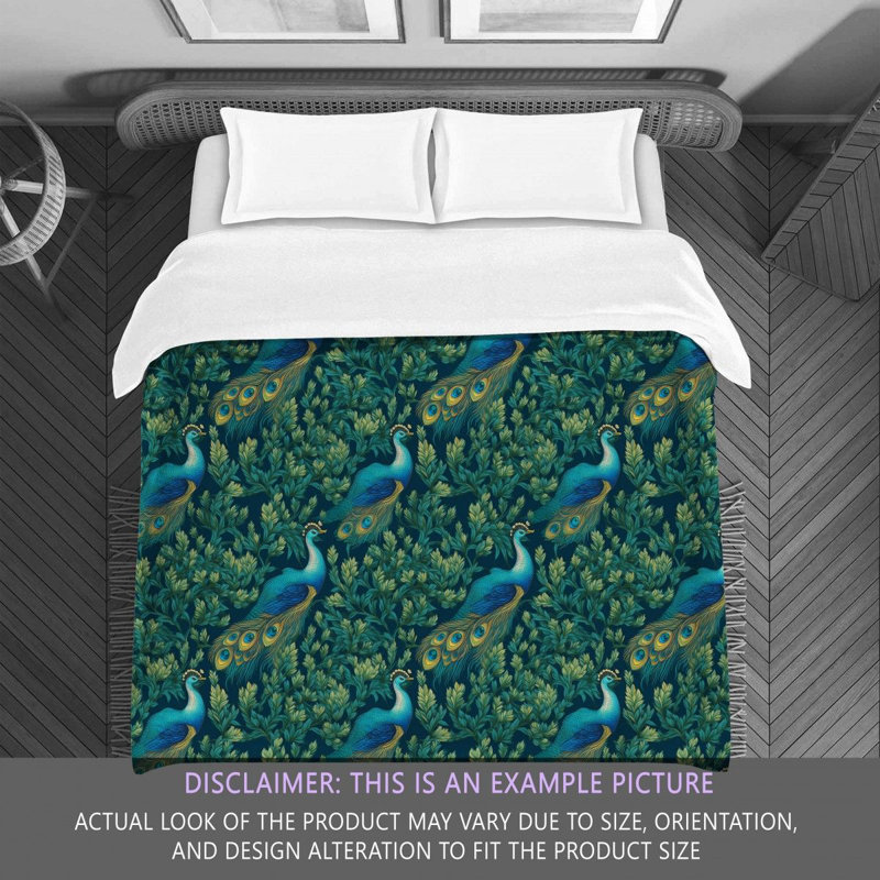 Peacock Bedding, Twin Comforter