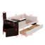 Lit de jour simple rembourré avec accoudoirs de rangement et 2 tiroirs-905221797
