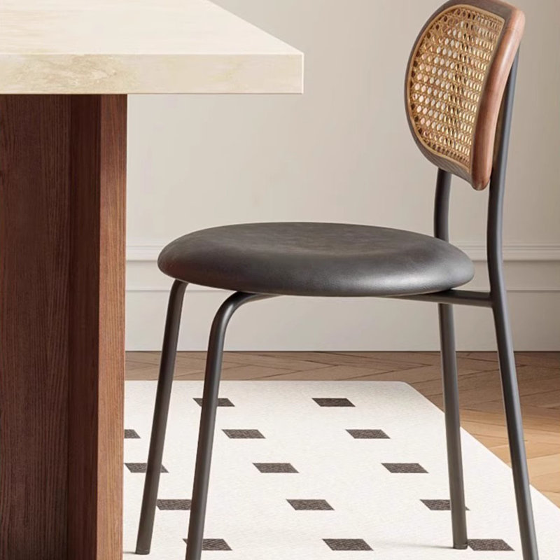 Retro-style solid wood granite dining table, 29.5"H x 59.1"L x 31.4"W