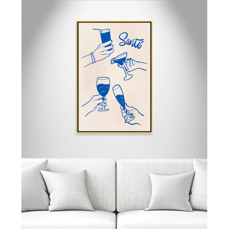 «Sante Print» par Kimberly Allen, L 25,5 po x H 37,5 po, Flotteur doré