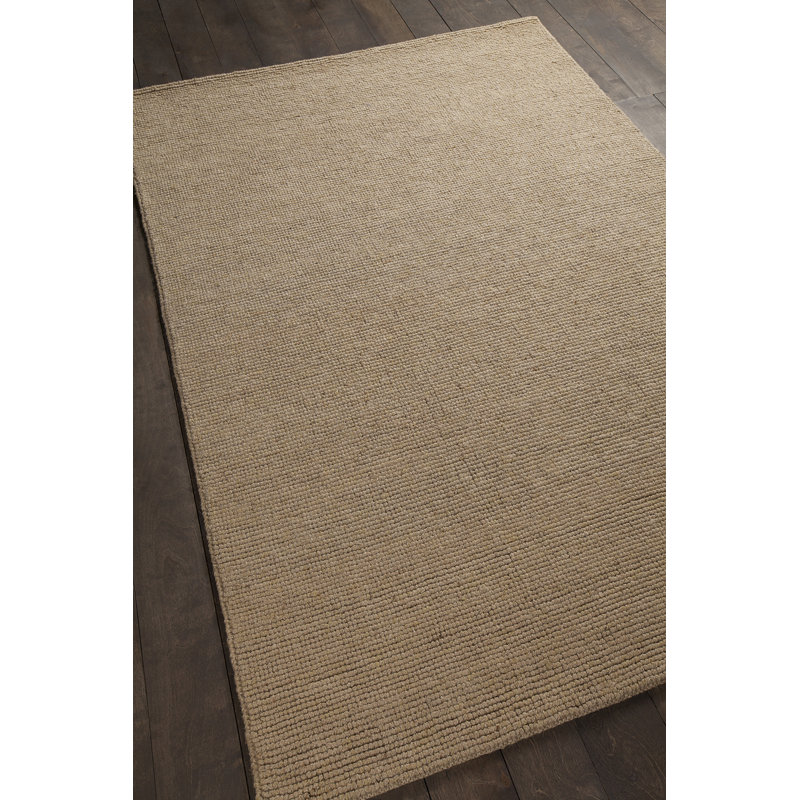 Tapis beige tissé à la main Wanita, Rectangle 5 pi x 7 pi 6 po