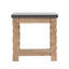 Table d'appoint carrée en béton et en bois, 23,8 x 23,8 x 24 po, table rustique de style maison moderne et bois, accessoire de décoration