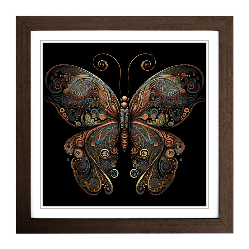 Single Picture Frame Print on Wood, Walnut