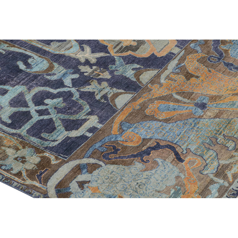 One-of-a-Kind Rectangle 8'7" X 13' Hand Knotted Area Rug