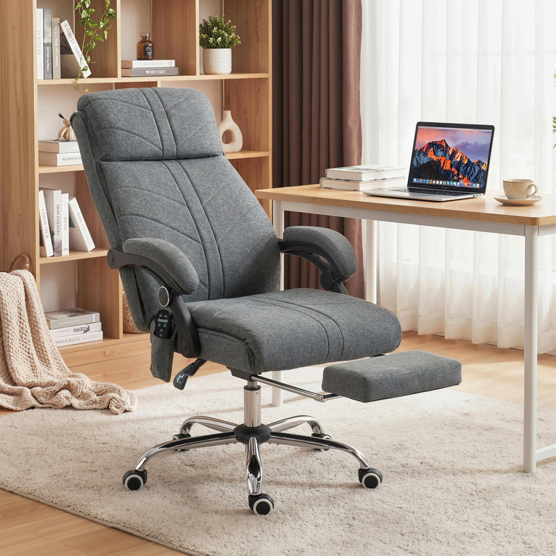 Latitude Run Aakas Office Chair, Grey - PU