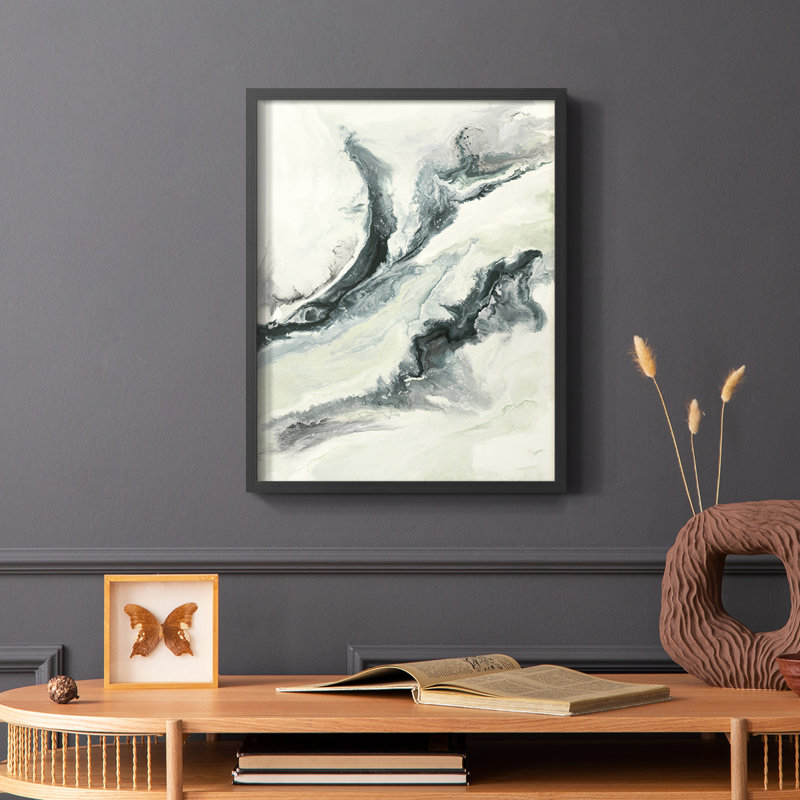 Reproduction encadrée sans titre - bois massif, Noir, H 20 po x l 16 po