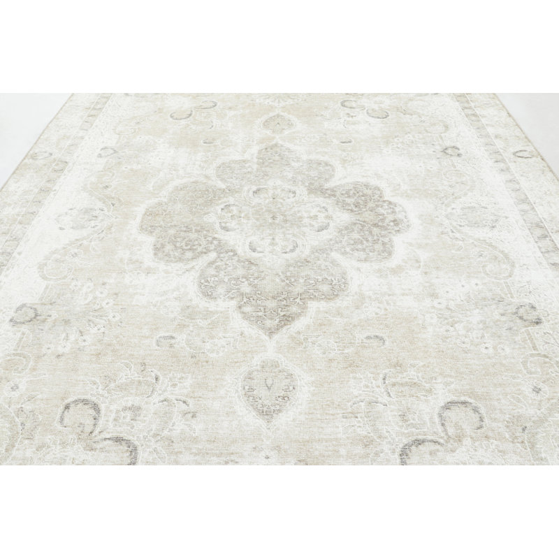 Distressed One-of-a-Kind 9'1X11'11 Hand Knotted Area Rug