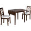 Table de salle à manger pliante pour 4 personnes mesurant 29,9 po x l 46,5 po x 30 po avec pieds en bois d'hévéa massif, espace de salon, petits espaces rectangulaires de style contemporain classique, mobilier de chambre-421749626