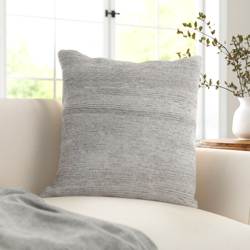Rylie Cotton Blend Throw Pillow, 20" x 20", Polyester/Polyfill