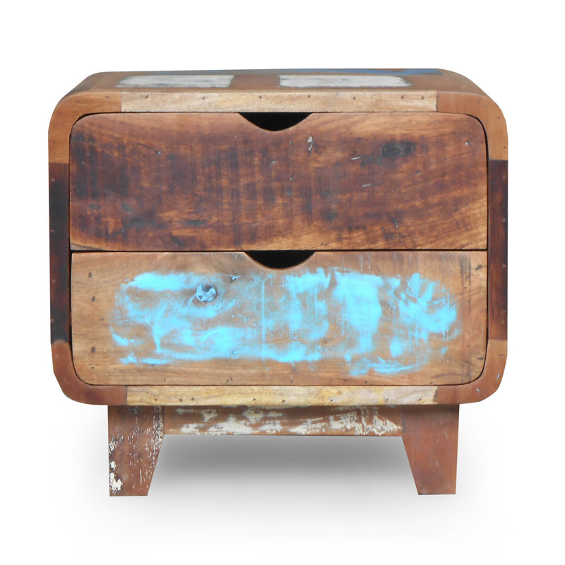 Paquette 55cm W Solid Wood Bedside Table