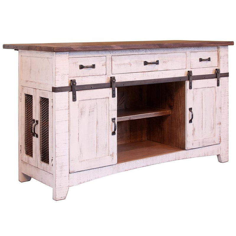 Greenview Kitchen Island with Solid Wood Top