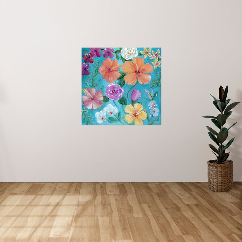 "Tropical Medley I" par Marilyn Dunlap, reproduction sur toile, H 24 po x l 24 po x P 1,5 po