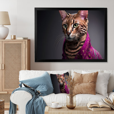 «Altha Stylish Cat in Fancy Fashion Design I», reproduction sur toile