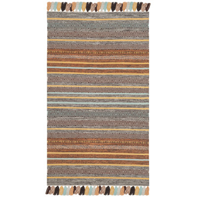Montauk Hand Woven Cotton Striped Rug