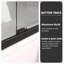 Porte de baignoire coulissante demi-cadre avec verre transparent et poignées l 56 à 60 po x H 56 po-106896792