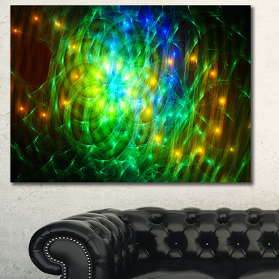« green fractal symphony of colors », impression sur toile tendue
