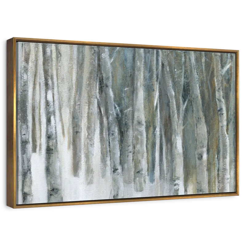 Bouleau Banff, Cadre flottant doré, 31 po x 21 po