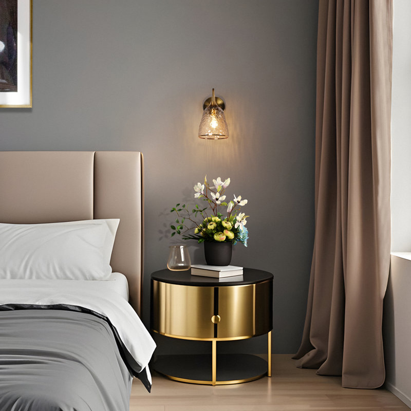 Coleridge Metal Gold Armed 1-Light Wall Sconce ETL Certified