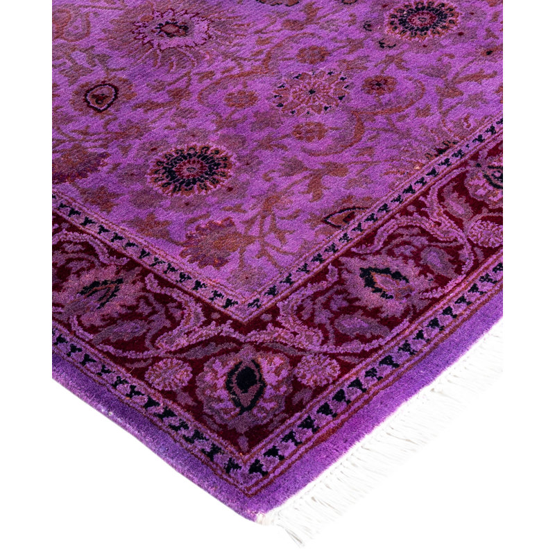 Overdyed One-of-a-Kind 2' 6" X 17' 10" Hand Knotted Area Rug