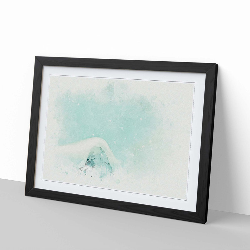 Mountain Summit in Abstract - Picture Frame Graphic Art Print, Black Framed, 48cm H x 65cm W x 2cm D