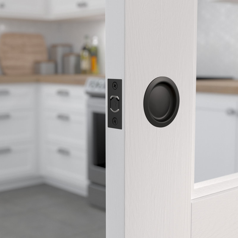 Poignée de porte à poche, Noir mat