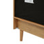 Lit en très grand lit en bois avec tête de lit tapissier de style piano, cadre renforcé et finition élégante de blé-118038651
