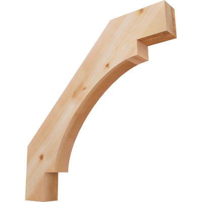 3 1/2"W x 30"D x 30"H Merced Smooth Knee Brace, Western Red Cedar