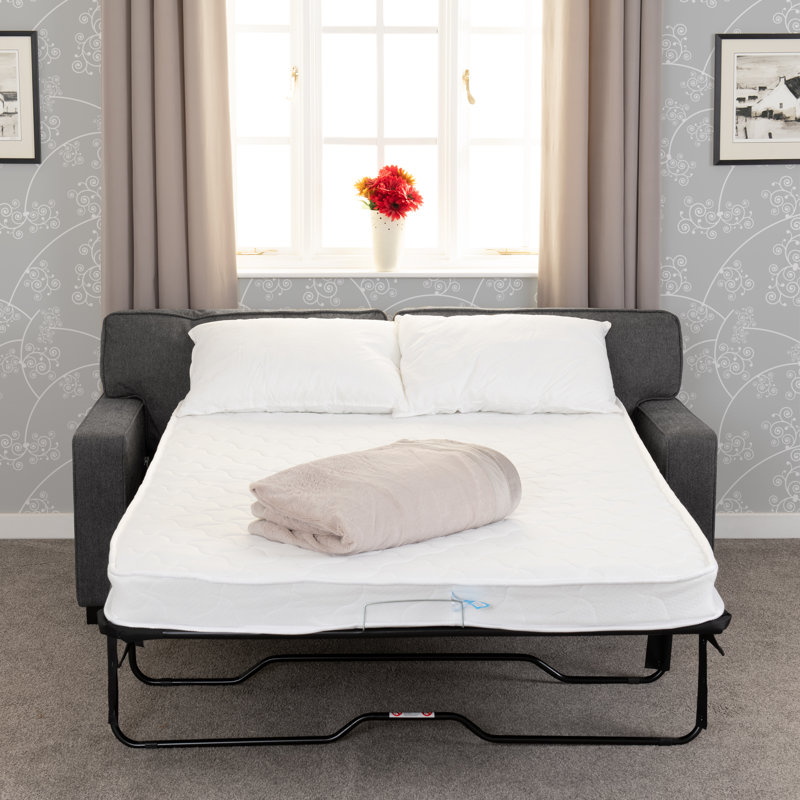 Berthal 2 Seater Fabric Sofa Bed, Dark Grey