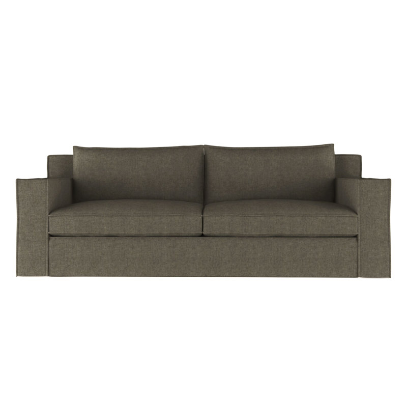 Canapé Mulberry, H 33 po x l 108 po x p 45 po, Velours moelleux graphite, Brun foncé
