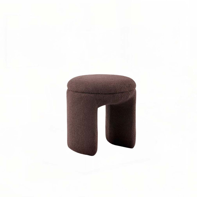 Tabouret d'appoint Teddy, Marron foncé