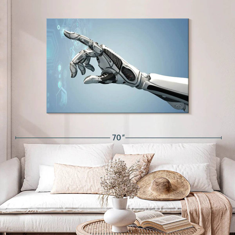 Kelan Futuristic Robot Arm, 32" H x 48" W