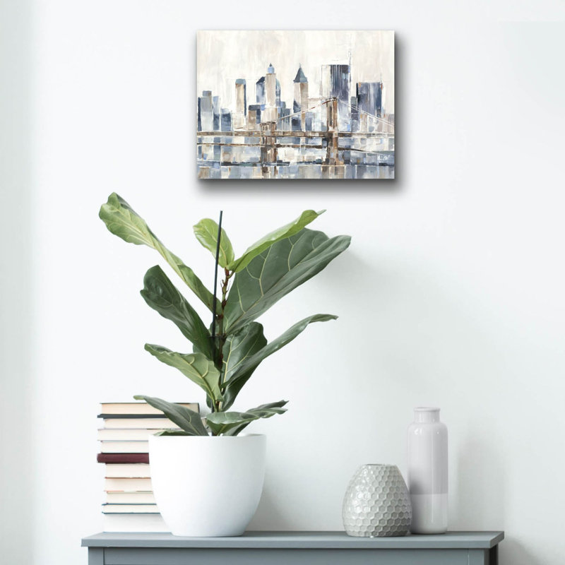 «Blue Hour 1» par Ethan Harper, art mural en verre acrylique, H 12 po x l 16 po x P 0,13 po