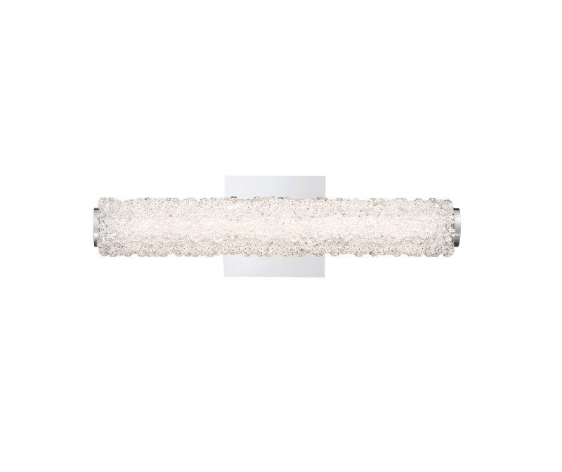 SASSI Chrome LED Vanity Wall Sconce, 5" H x 18" W x 4" D
