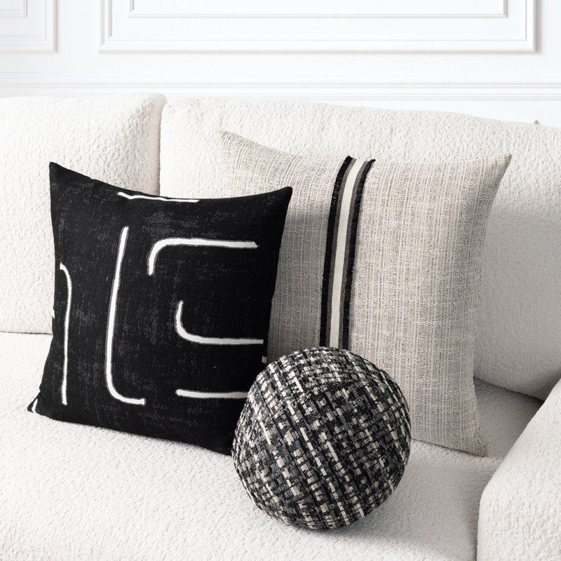 Pillow Cover & Insert, Noir