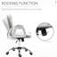 Office Chair In Grey Velvet, Button , Padded , Adjustable Height, Swivel Option Breathable Material, Seat Height &