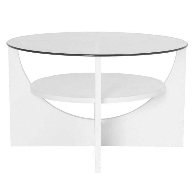 U Shaped Contemporary Coffee Table In White