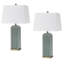 26 lampes de table en céramique gaufrées à 3 voies de 26 po