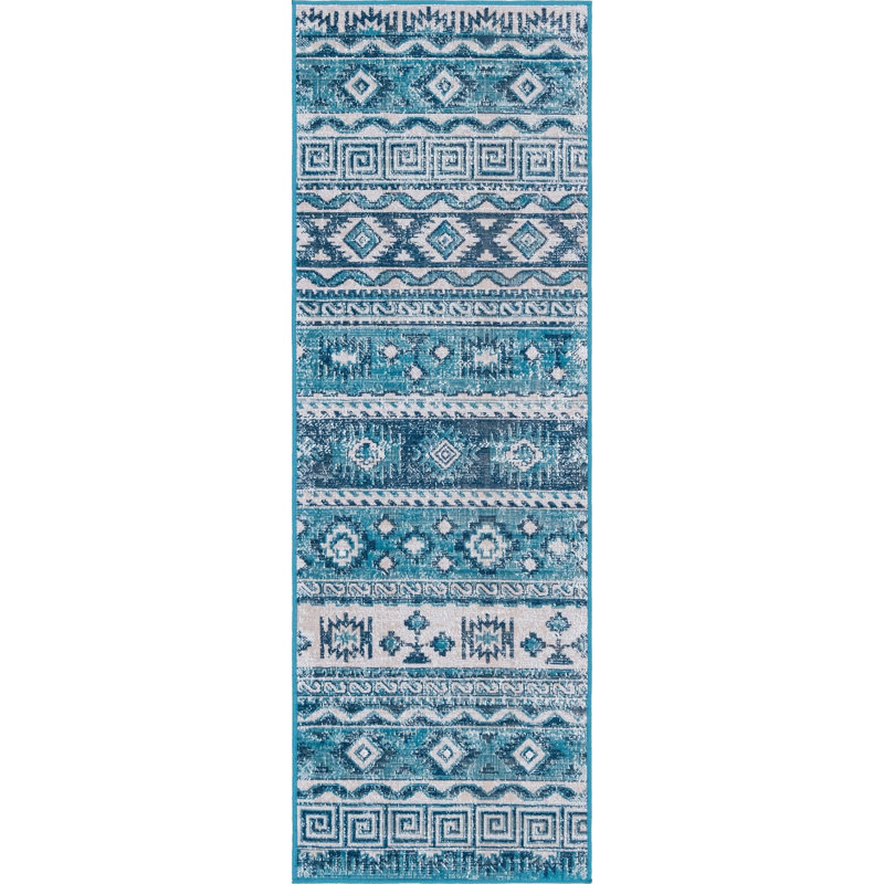 Geometric Indoor Rug, Runner 2' x 6'1"