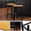 Tabouret de comptoir en bois massif de 25,6 po de hauteur, avec 2 repose-pieds noirs, avec repose-pieds pour la cuisine et la salle à manger et 2 tabourets de bar noirs, avec repose-pieds, zone thématique-474153457