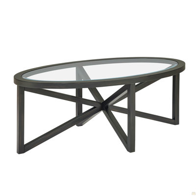 Modern Simple Glass Coffee Table, Tempered Glass Coffee Table Solid Wood Base Round Transparent Glass Top Modern Living Room Terrace Study Coffee Tabl
