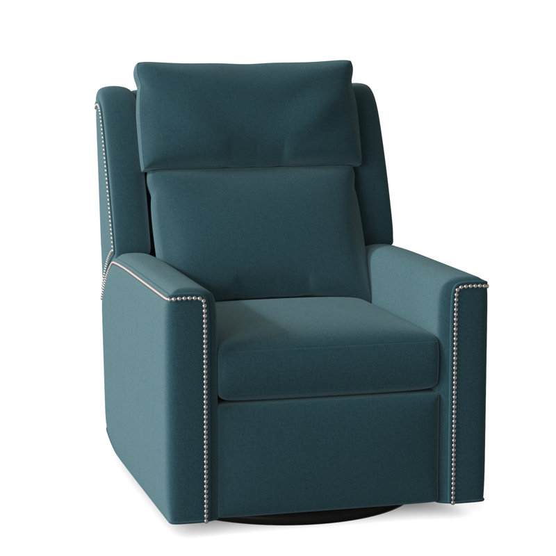 Nolan 29" Wide Standard Recliner, 8789 Turquoise, Manual, Swivel Glider