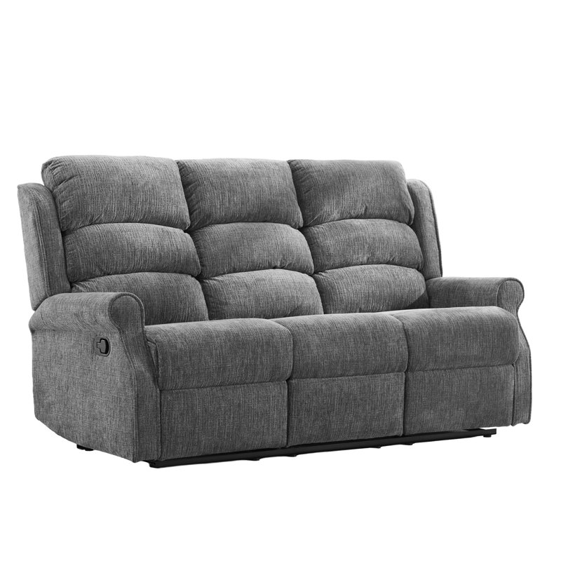 Constantino 2 Seater Reclining Loveseat, Grey, 3