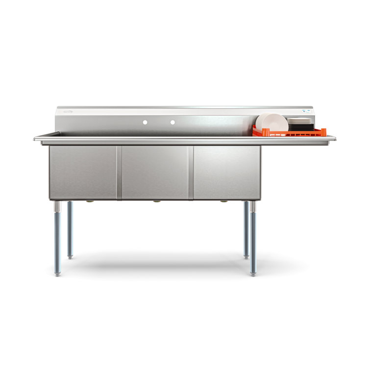 75'' L Triple Bowl Stainless Steel Kitchen Sink