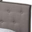 Grand lit rembourré Gandert, gris clair, H 50,9 po x l 64,1 po x L 83,3 po Gandert-29885489-29885491