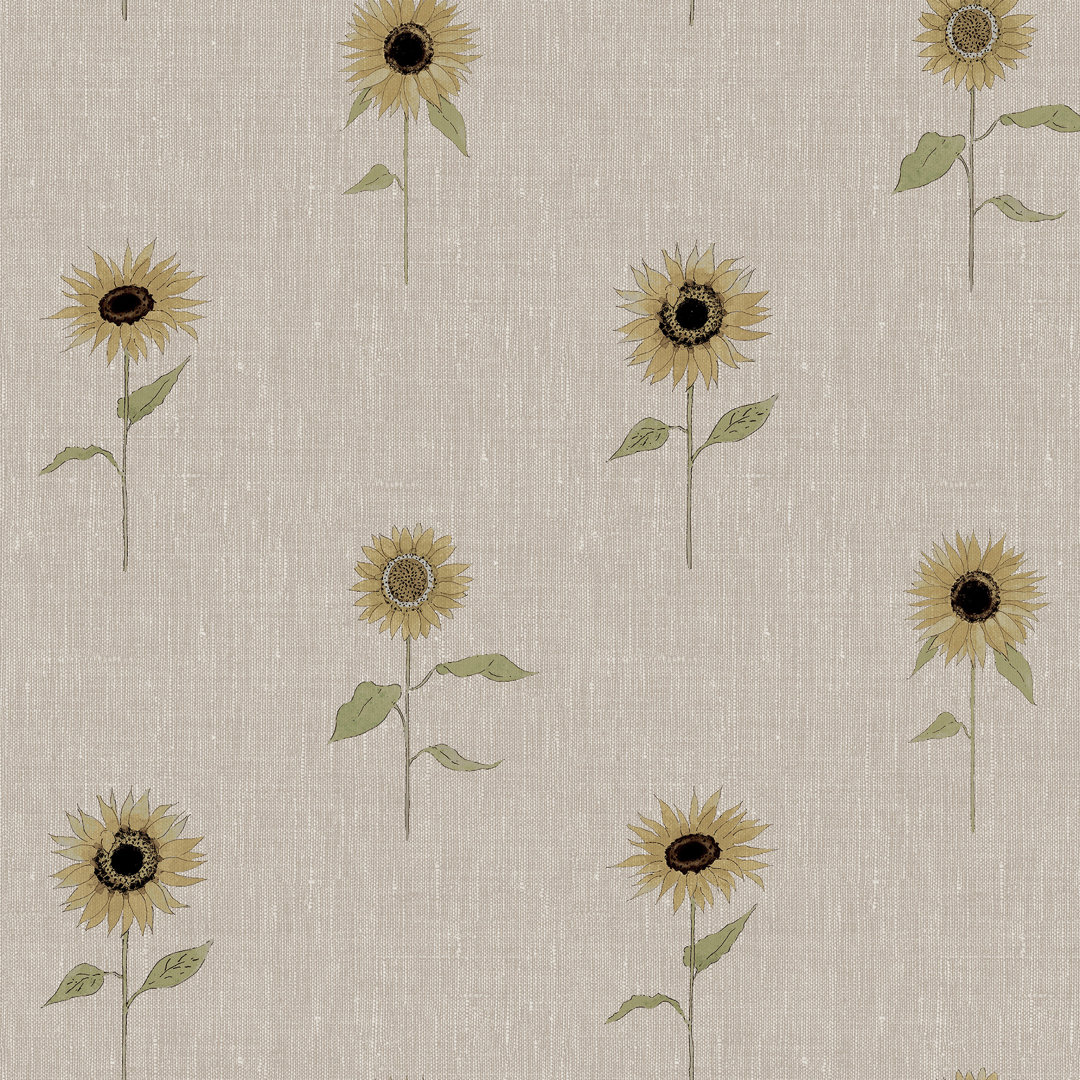 Sophie Allport Sunflowers Woven Wicker Wallpaper Brown - Image 5