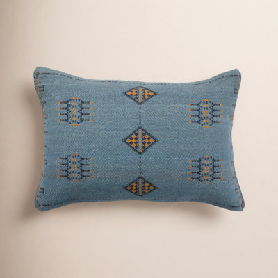 Waldeck Embroidered Wool Lumbar Throw Pillow