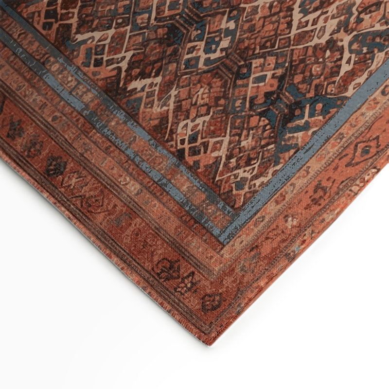 Tapis d'intérieur et d'extérieur brun Persian, Rectangle 5 pi x 7 pi