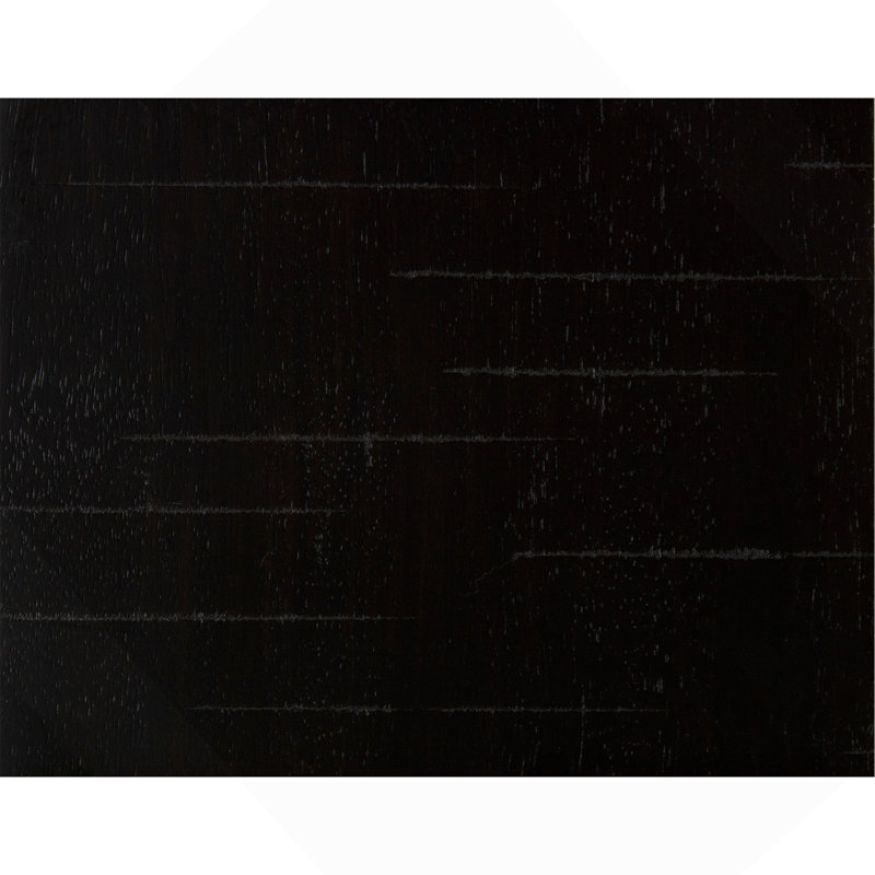 Ensemble de 2 tabourets de bar de style transitionnel, meubles en bois d'hévéa massif à finition noire, Noir, Noir